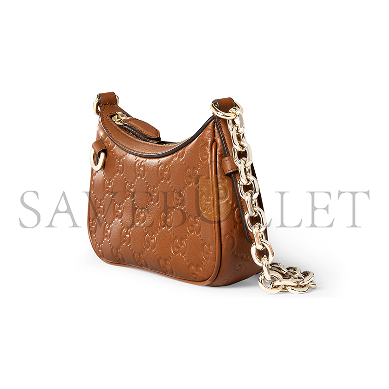 GUCCI GG EMBLEM MINI SHOULDER BAG 847091 (19*12*4cm) GUCCI GG EMBLEM MINI SHOULDER BAG 847091 (19*12*4cm)